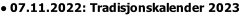 07.11.2022: Tradisjonskalender 2023
